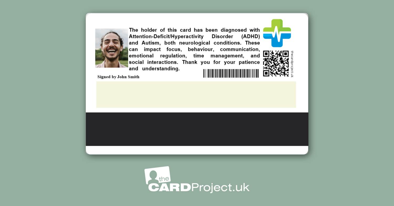 ADHD Autism Premium Medical Card (REAR)